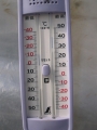 H31.4.2本日のハウス内の最低気温(1℃）＠IMG_7827