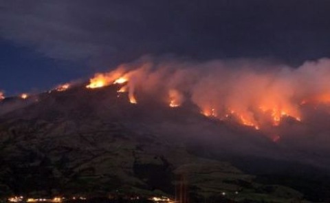 ガレラス火山噴火写真