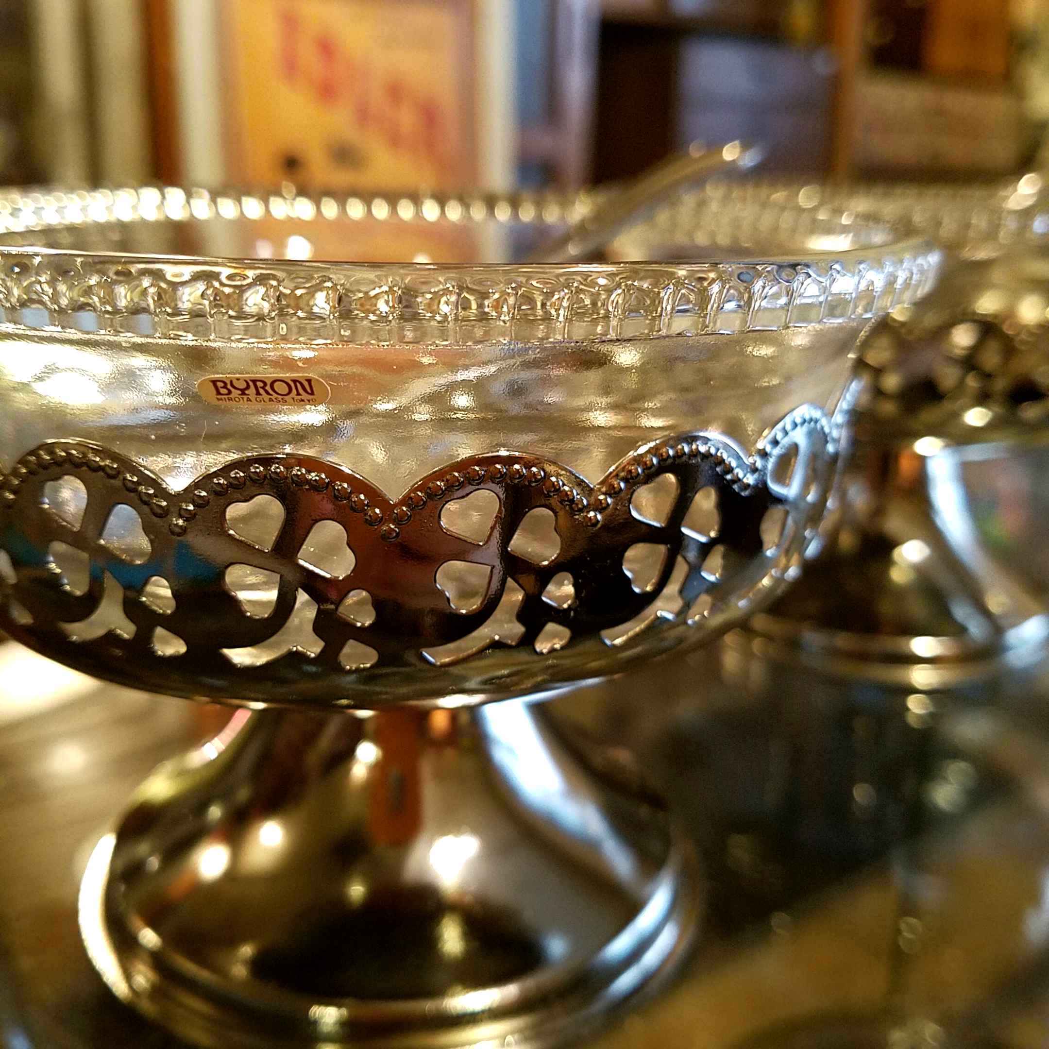 レトロなホルダー付きデザートグラス（デザートカップ） - [Sold Out]過去の販売商品